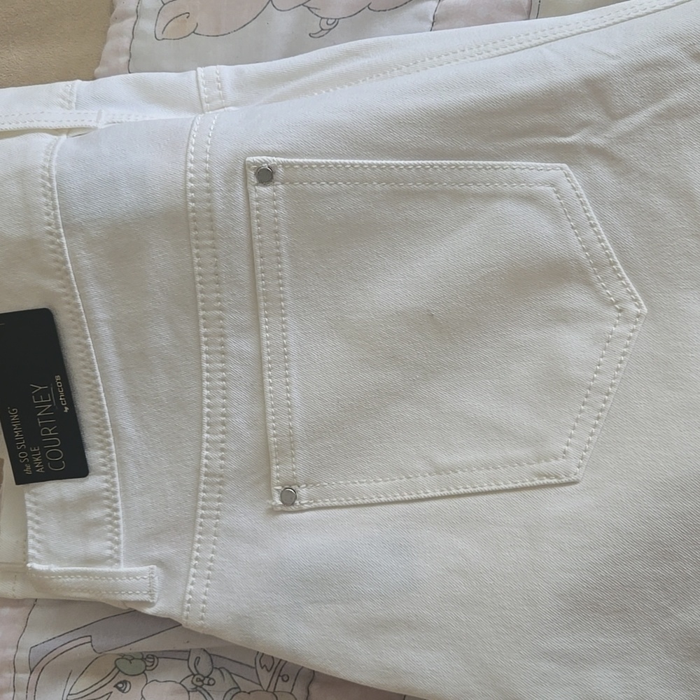 White Straight-Leg Pants - Picture 3 of 7